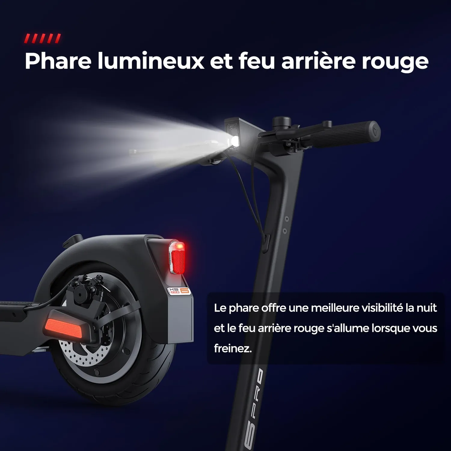 Yadea KS6 Pro trottinette électrique 55 km tubeless