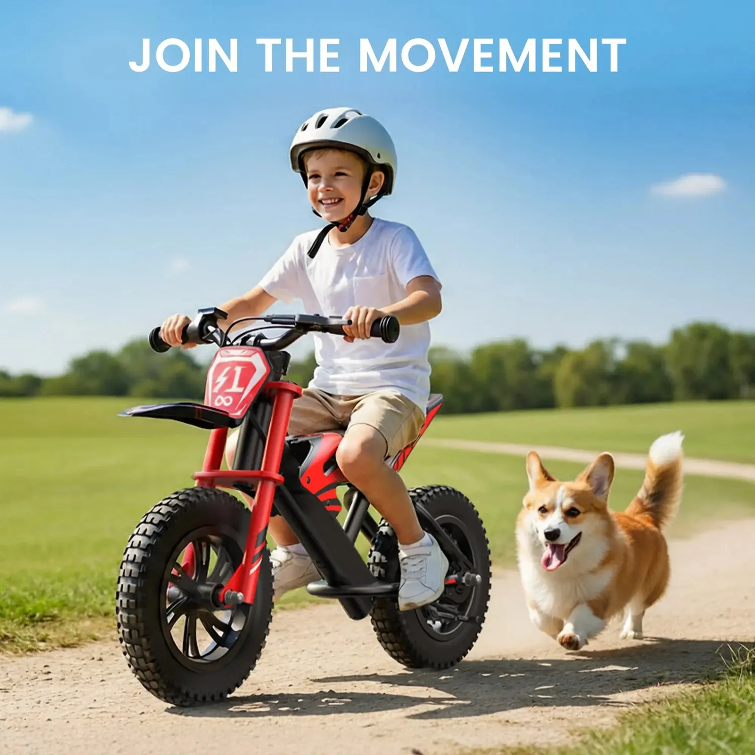 Gyroor S1 moto électrique enfant 200W rouge