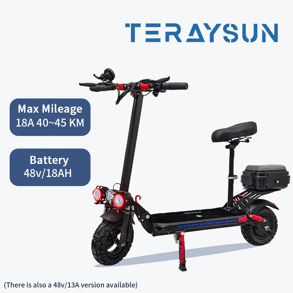 Teraysun T11PLUS-18A trottinette électrique 1200W coffre