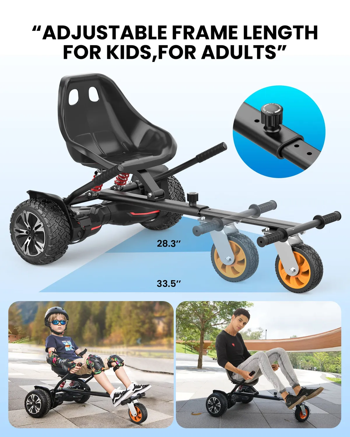 Gyroor kit kart hoverboard siège 6,5-10 pouces