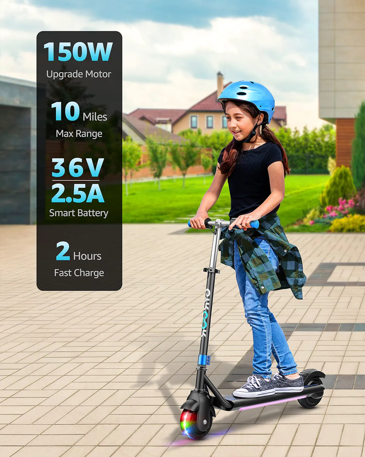 Gyroor H30 Max trottinette électrique enfant noir musique