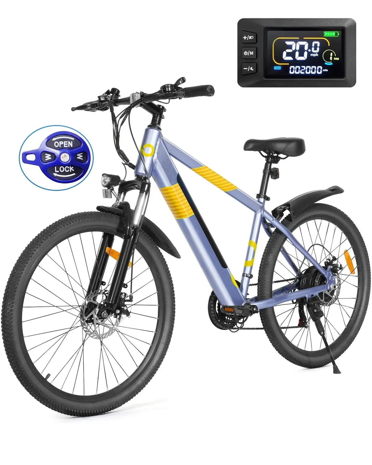 Gyroor EB263 vélo électrique Noir 26 pouces 550 W
