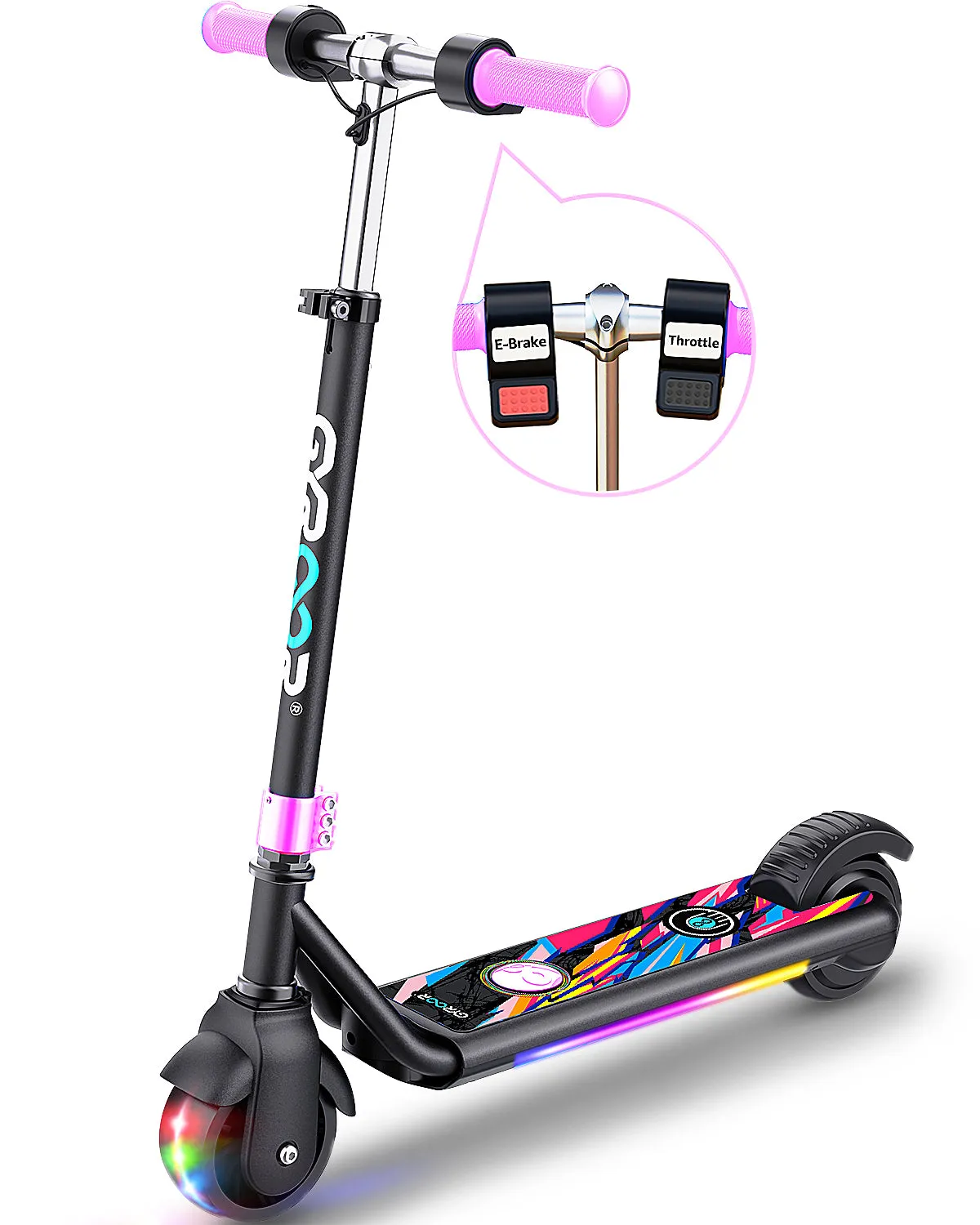 Gyroor H30 Max trottinette électrique enfant noir musique