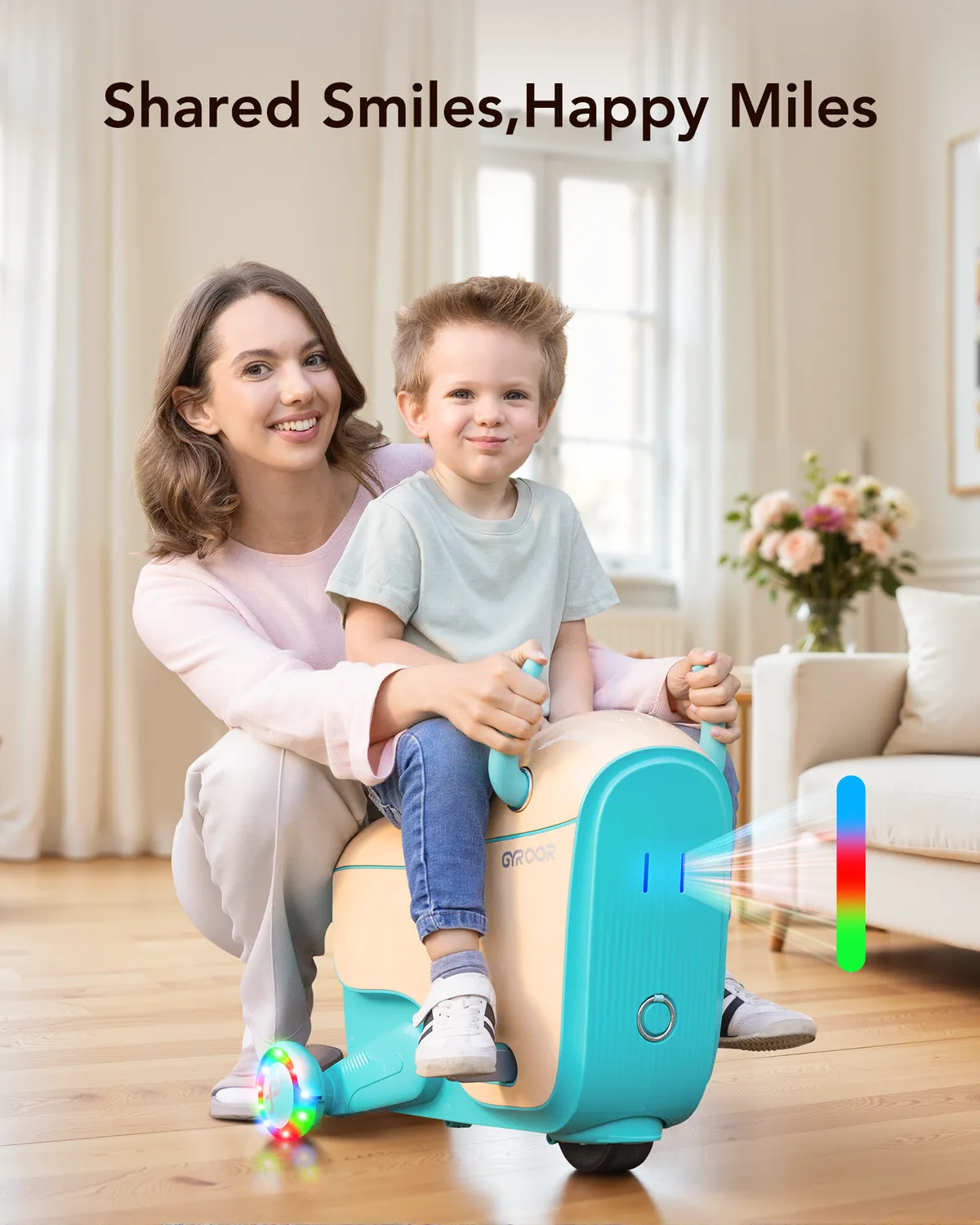 Gyroor GNU voiture électrique enfant 14 L 3 vitesses LED
