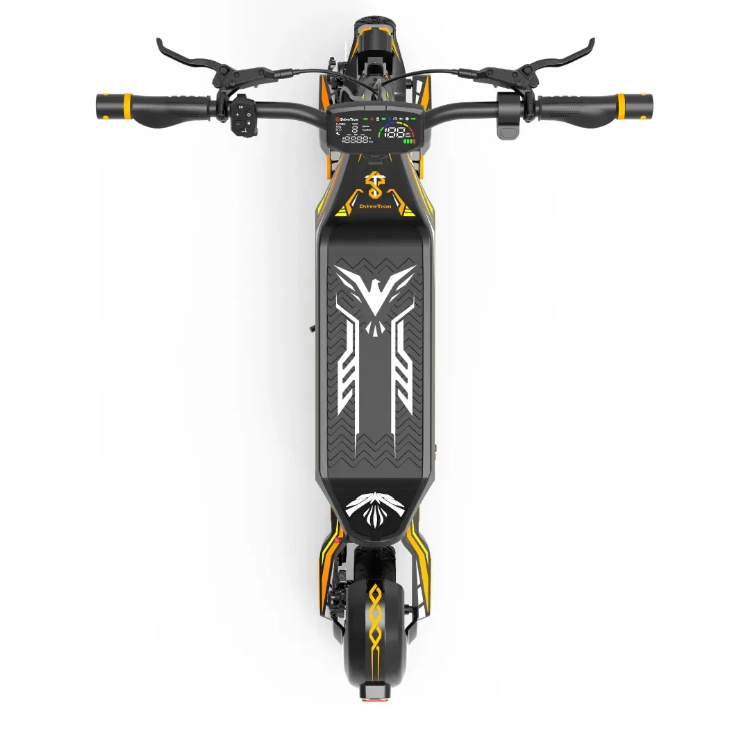 Drivetron DT06 kit déco orange jaune trottinette stickers