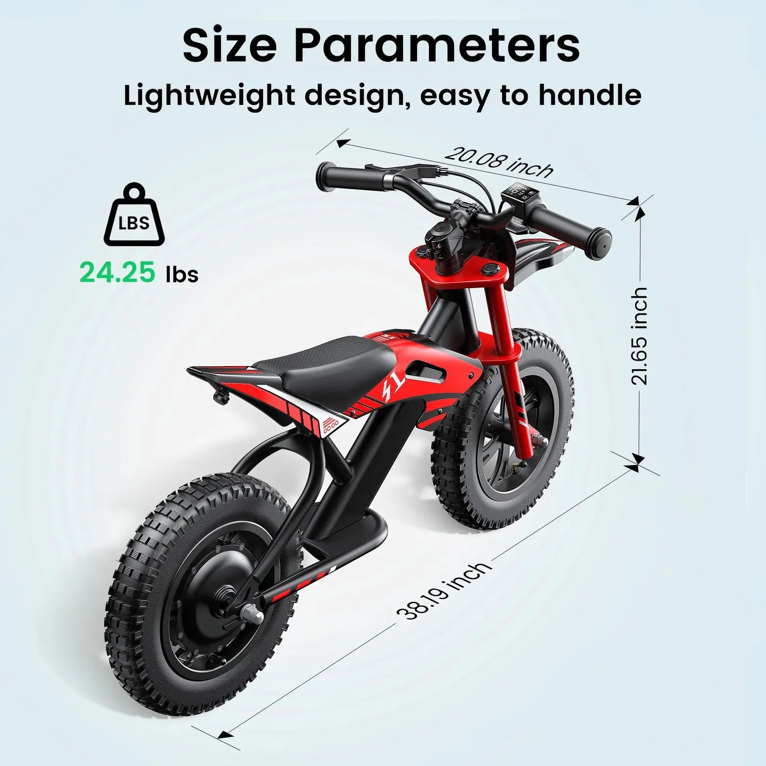 Gyroor S1 moto électrique enfant 200W rouge