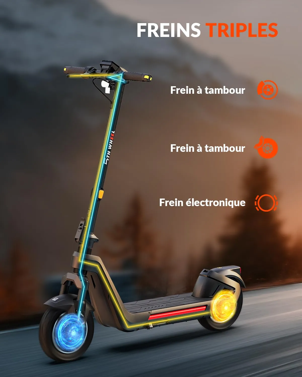 5th Wheel ES15 trottinette électrique 65 km tubeless