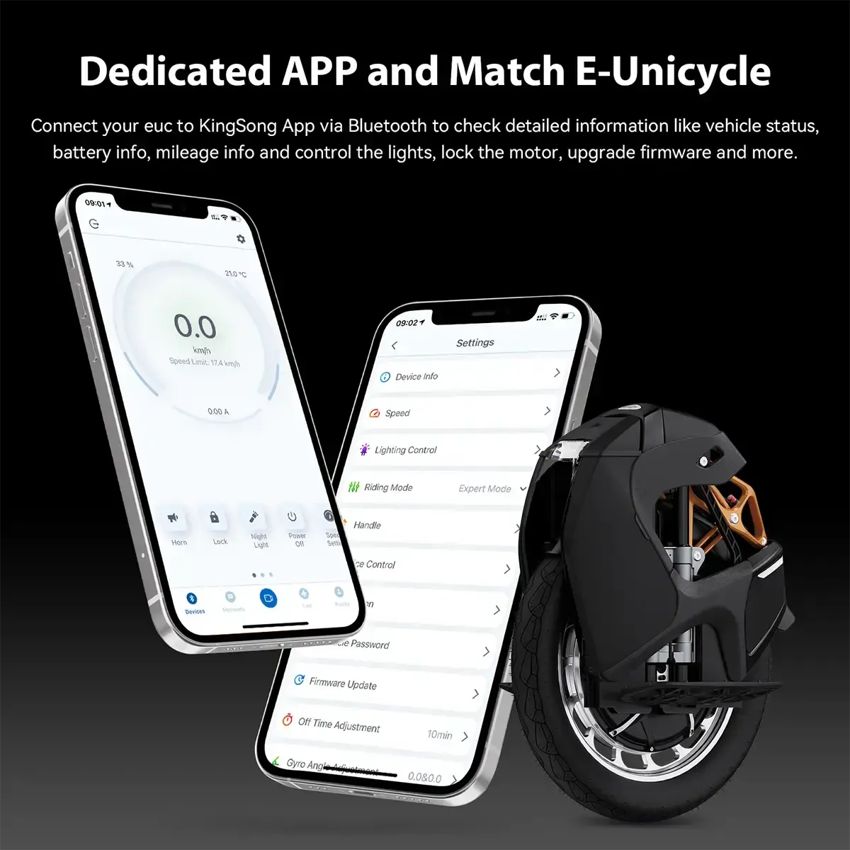 Kingsong S18 Pro+ gyroroue suspendue 110 km