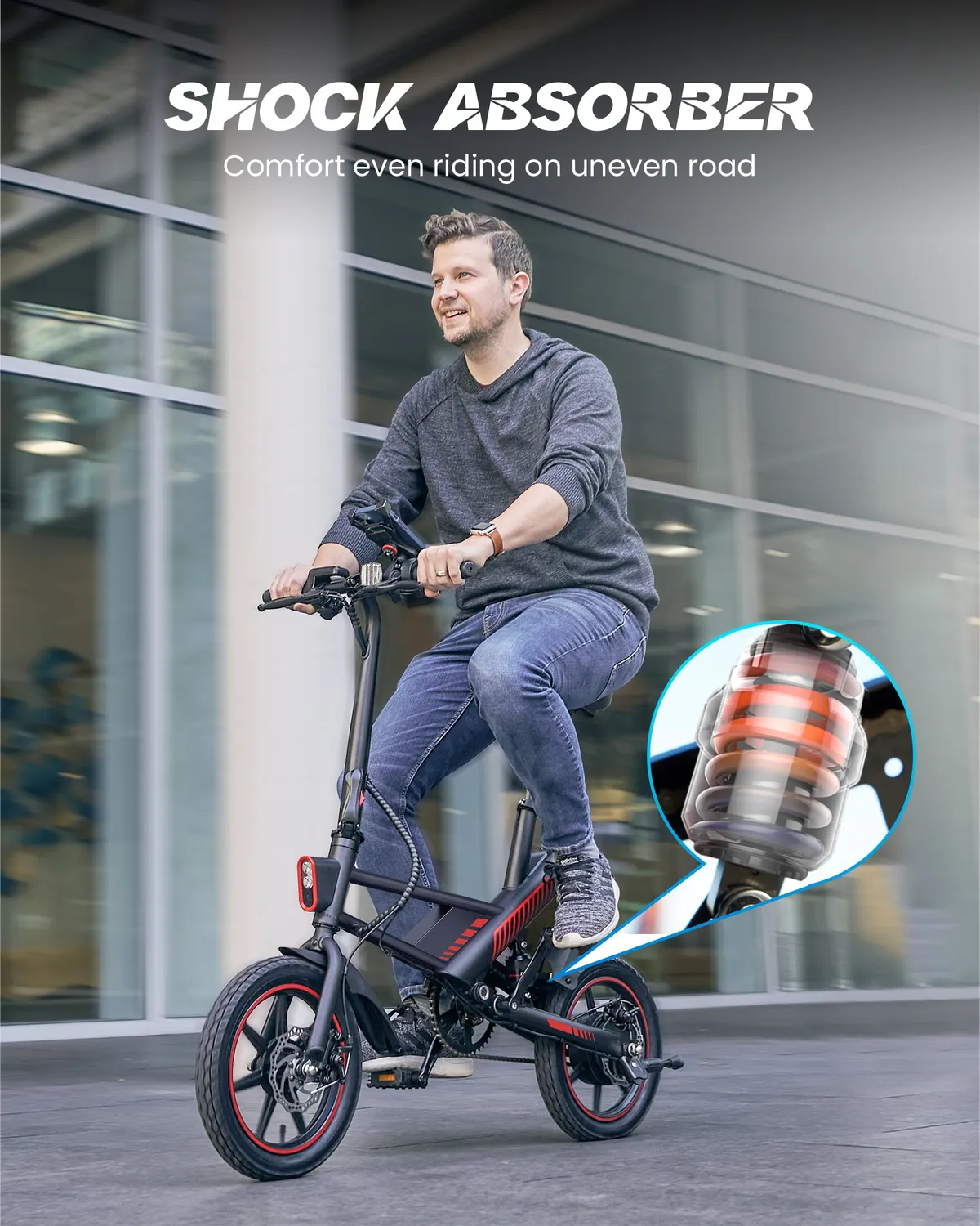 Gyroor C33 vélo électrique pliant 14 pouces 450W noir