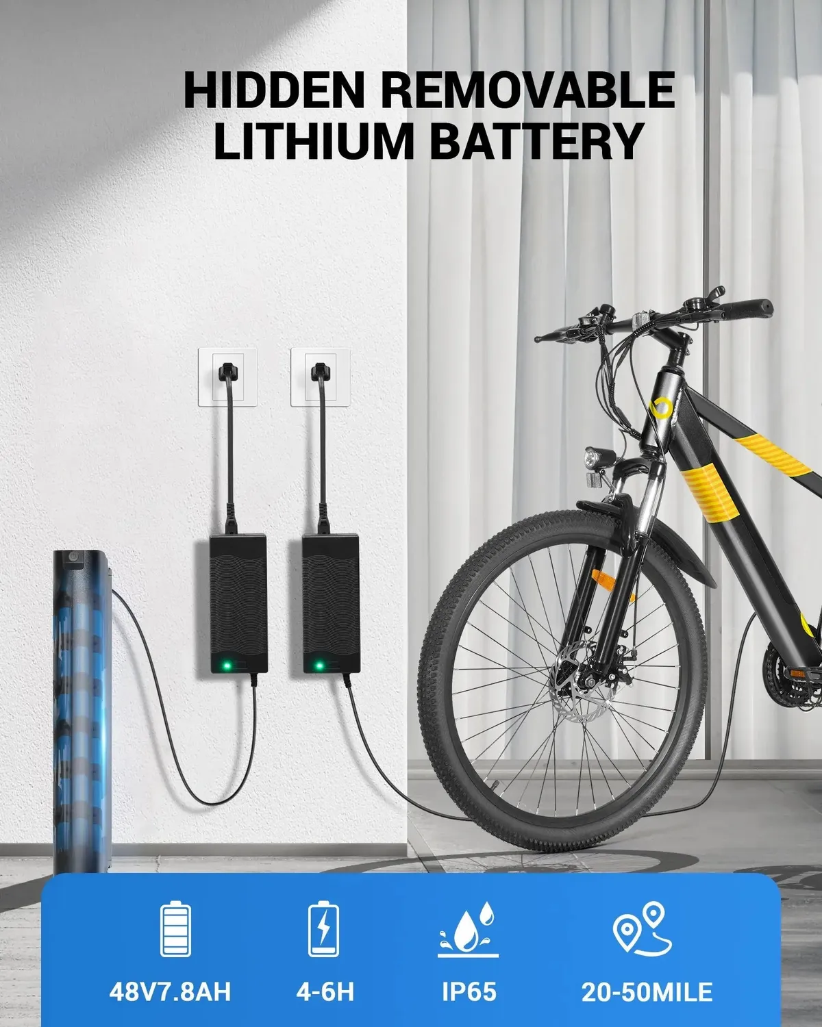 Gyroor EB263 vélo électrique Noir 26 pouces 550 W