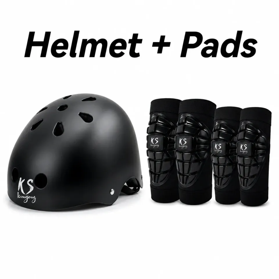 Kingsong kit casque et genouillères protection