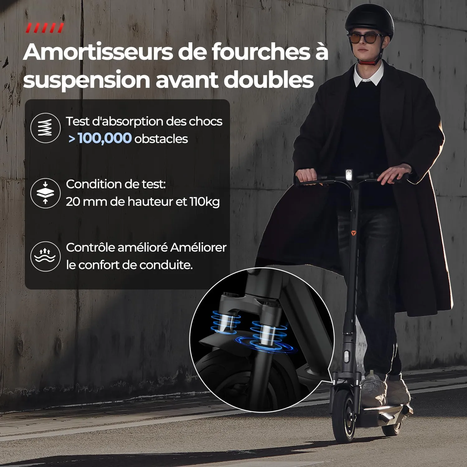 Yadea KS6 Pro trottinette électrique 55 km tubeless
