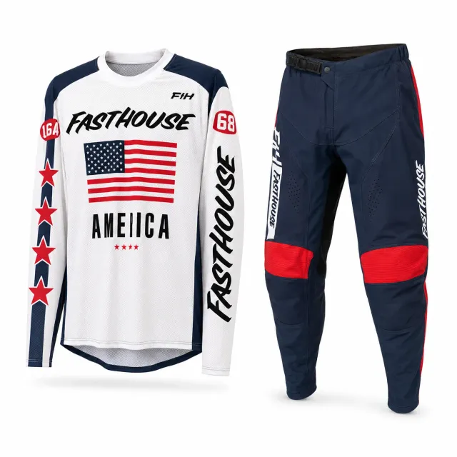 Fashouse America pantalon cross tout-terrain bleu marine