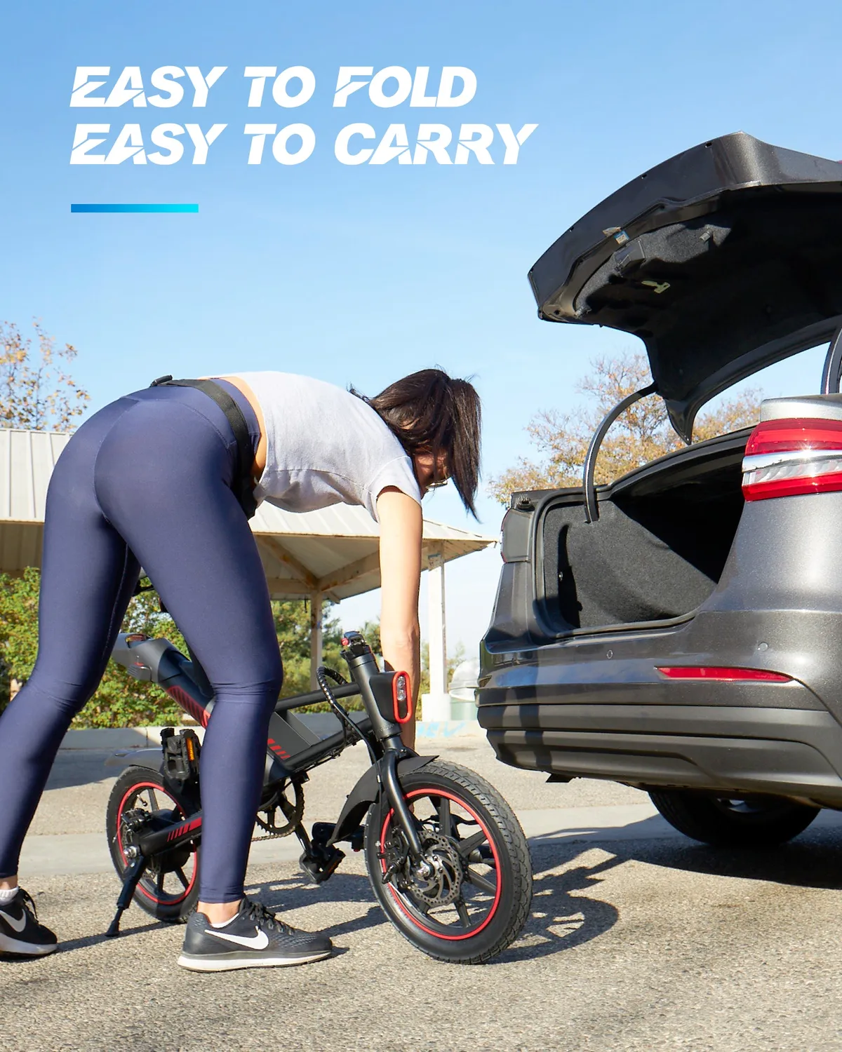 Gyroor C33 vélo électrique pliant 14 pouces 450W noir