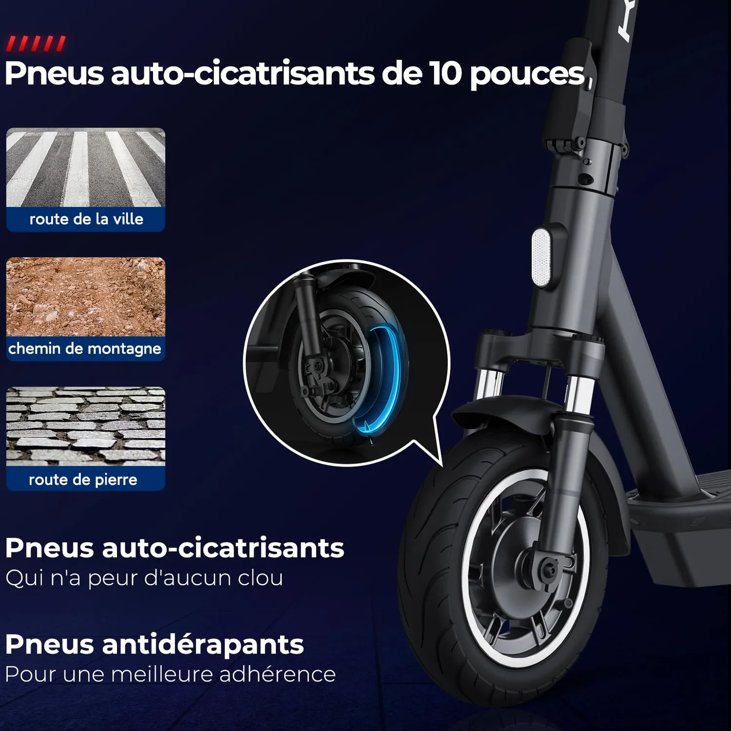 Yadea KS6 Pro trottinette électrique 55 km tubeless