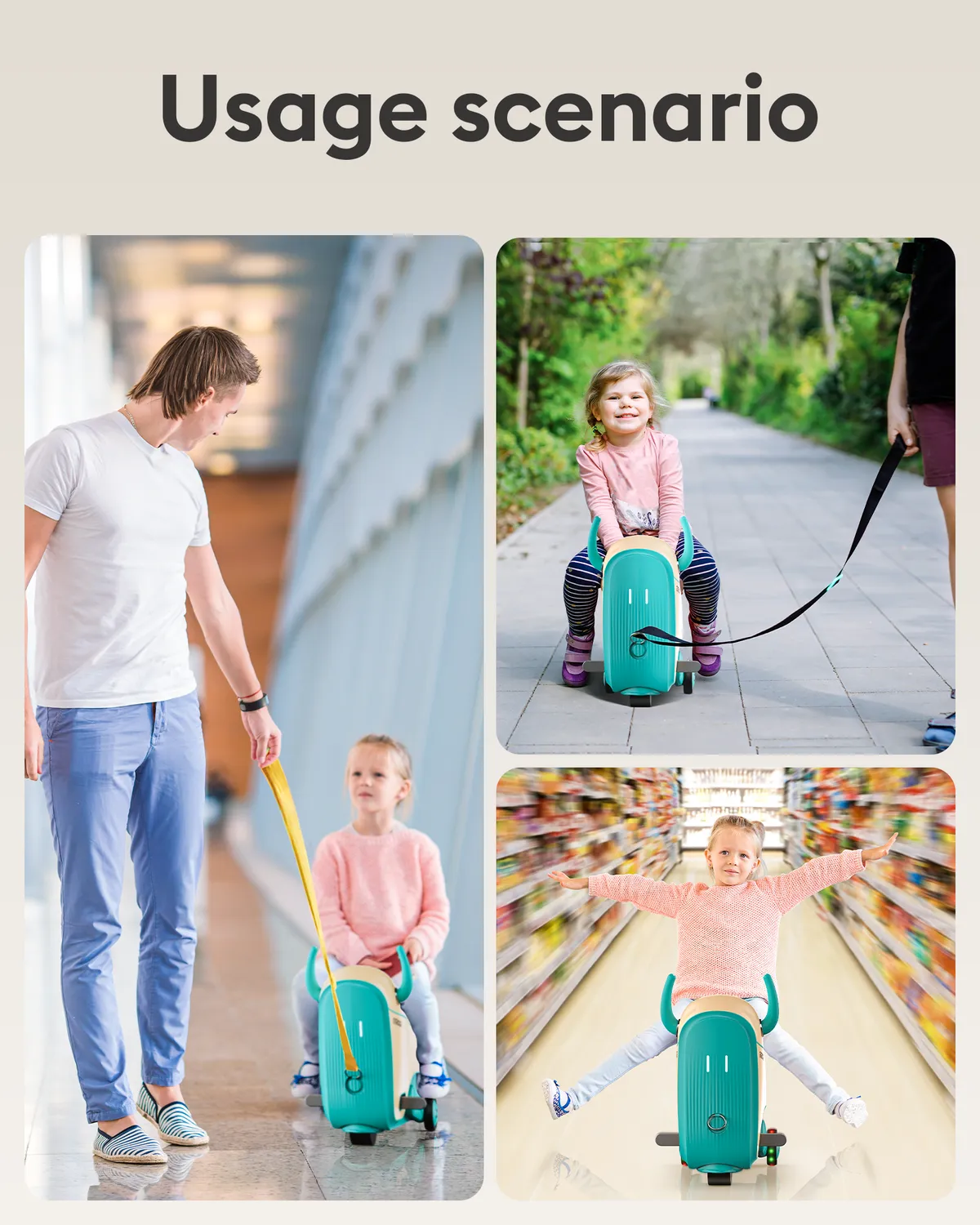 Gyroor GNU voiture porteur électrique enfant valise 14 L