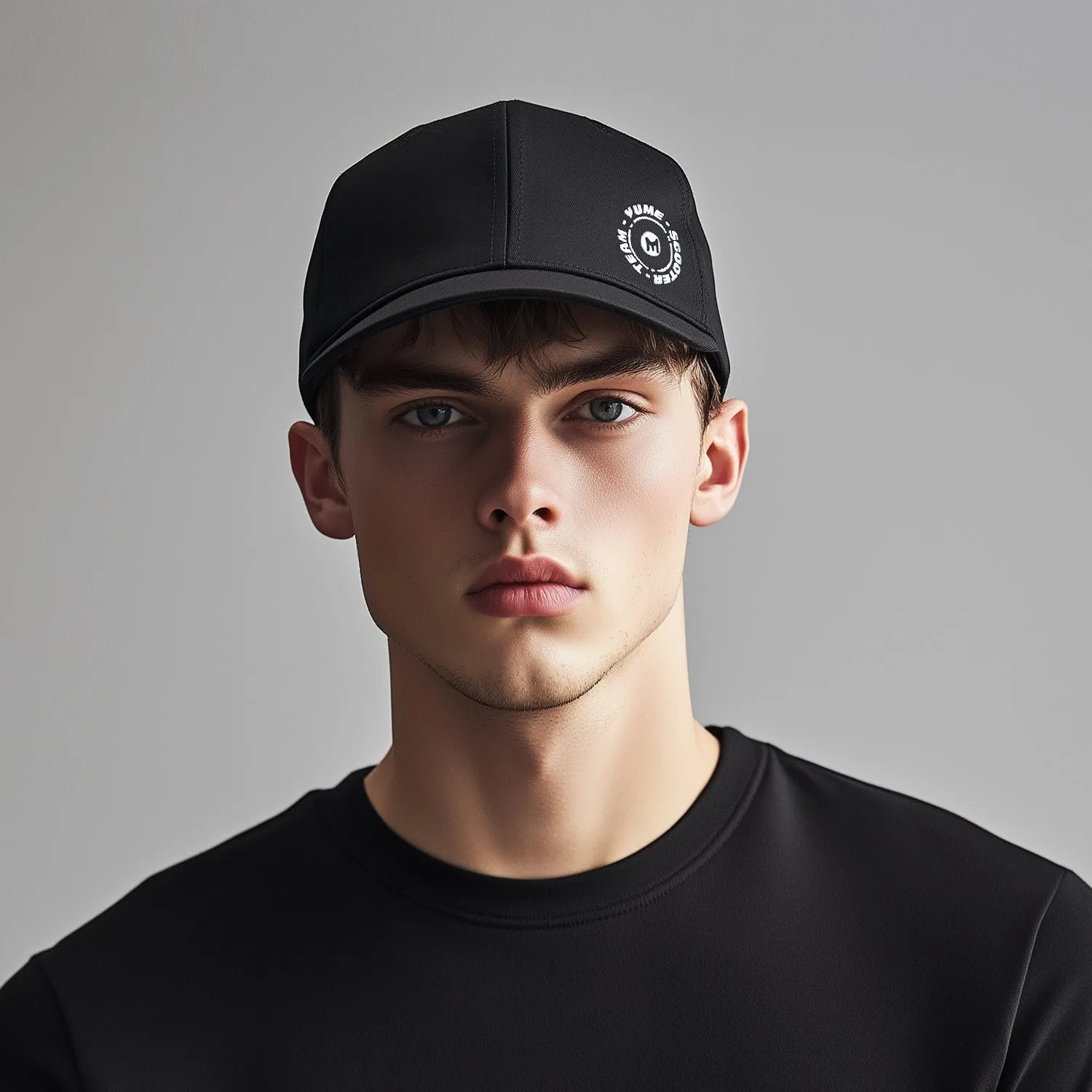 YUME Casquette Baseball Brodée Logo Réglable Noir