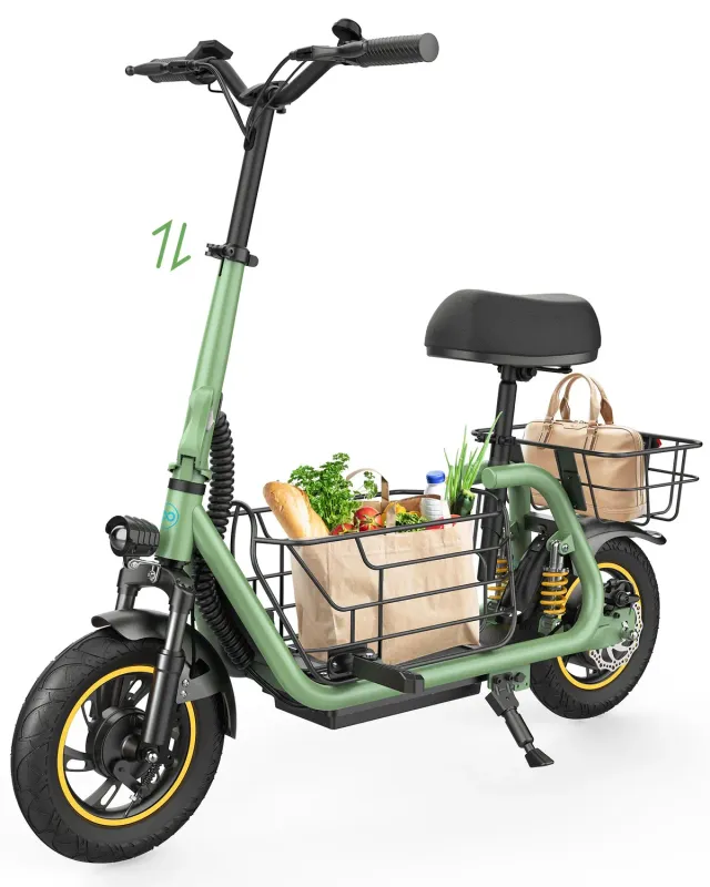 Gyroor C1 Pro trottinette avec siège verte 550W 40 km