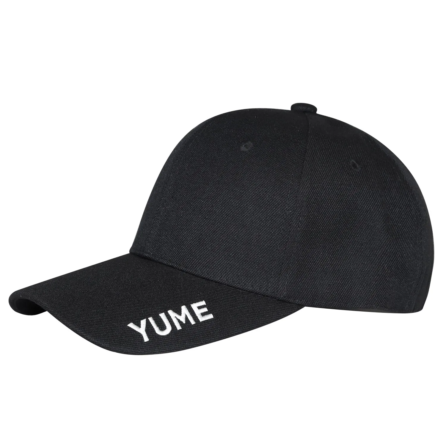 YUME casquette baseball brodée noire ajustable