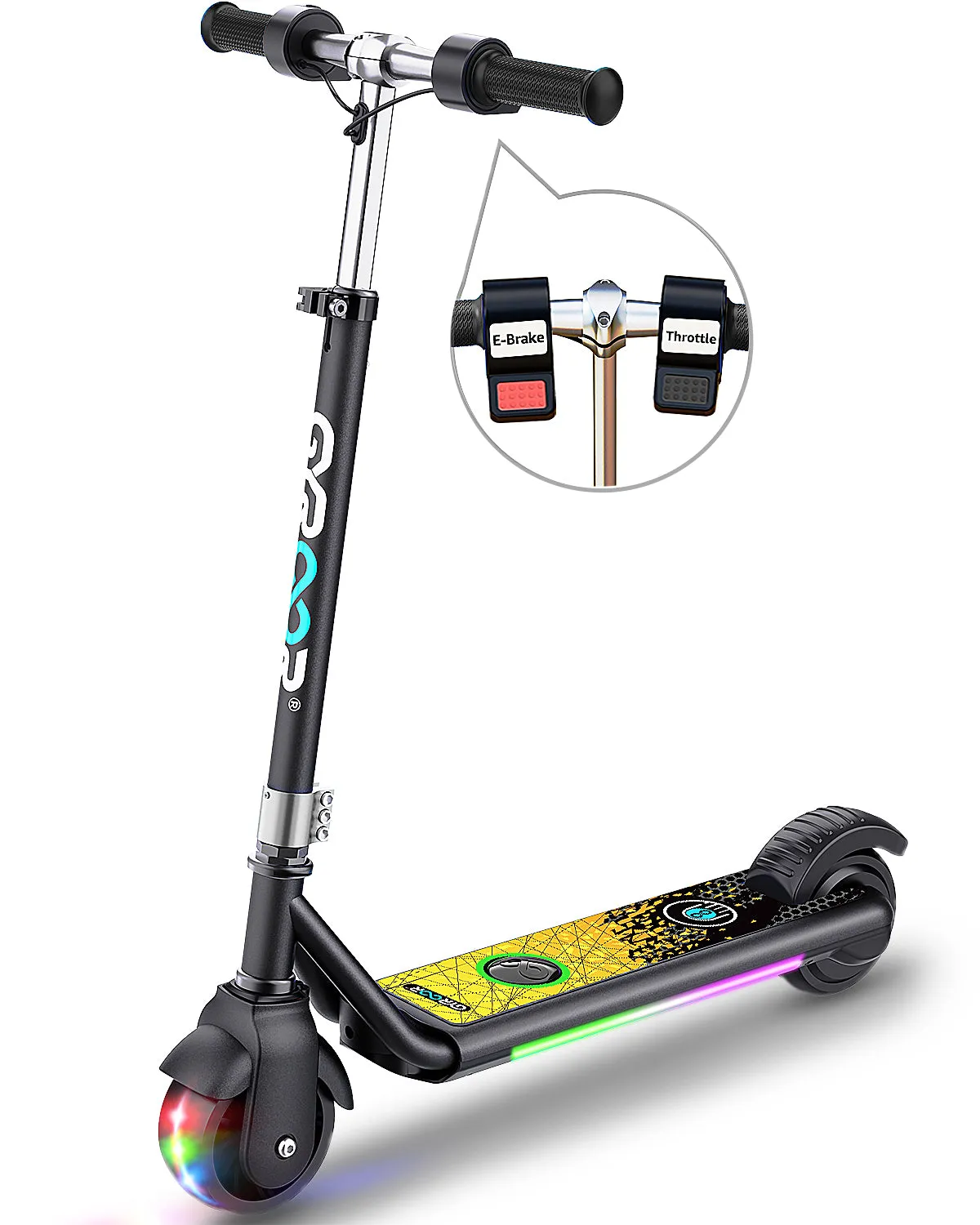 Gyroor H30 Max trottinette électrique enfant noir musique