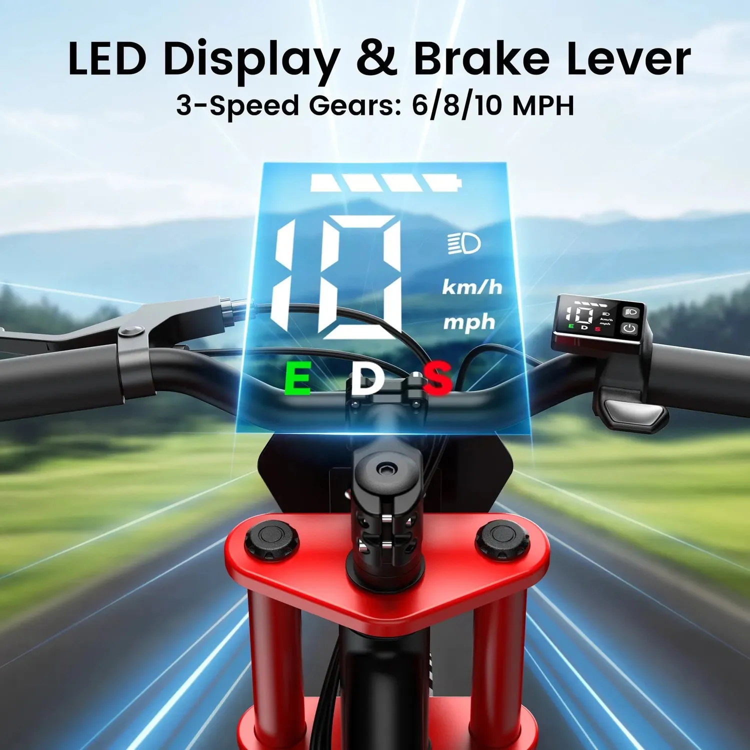 Gyroor S1 moto électrique enfant 200W rouge