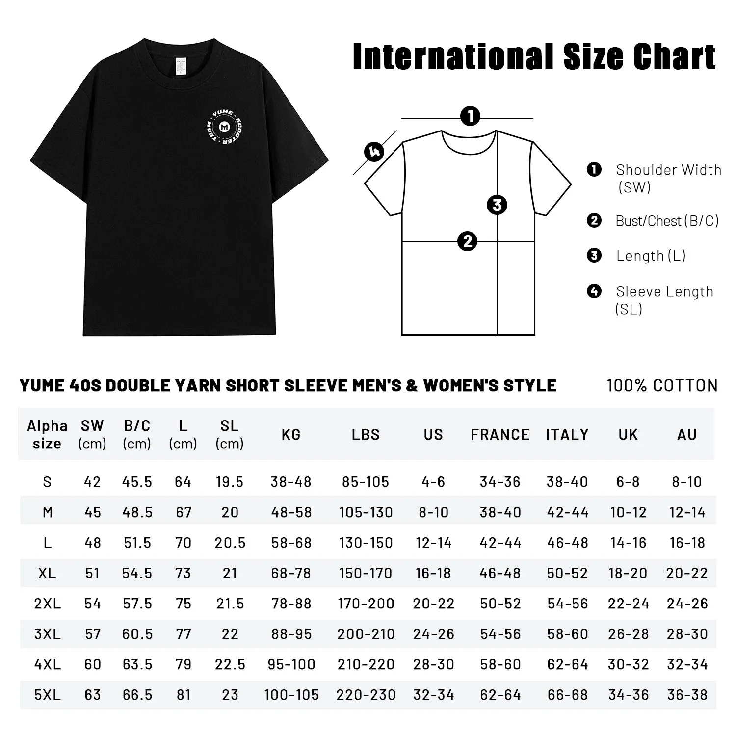YUME t-shirt coton bio unisexe Team