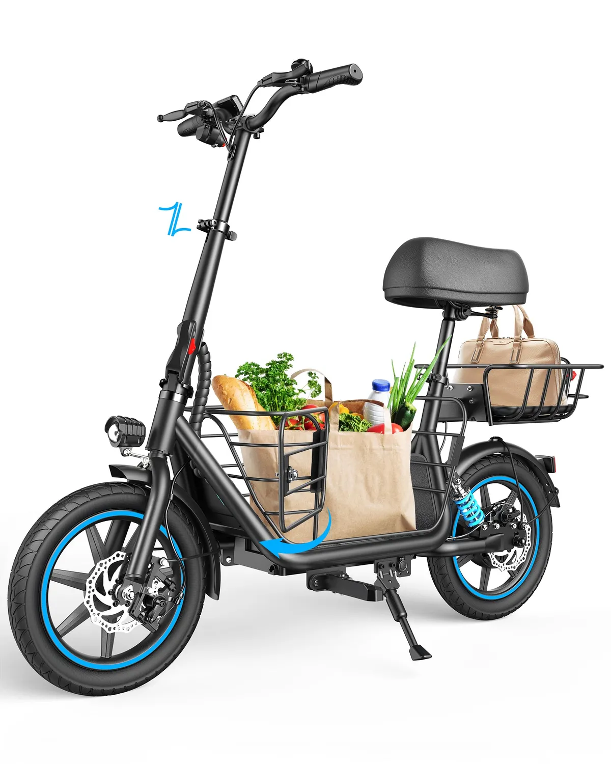 Gyroor trottinette électrique cargo panier 1000W