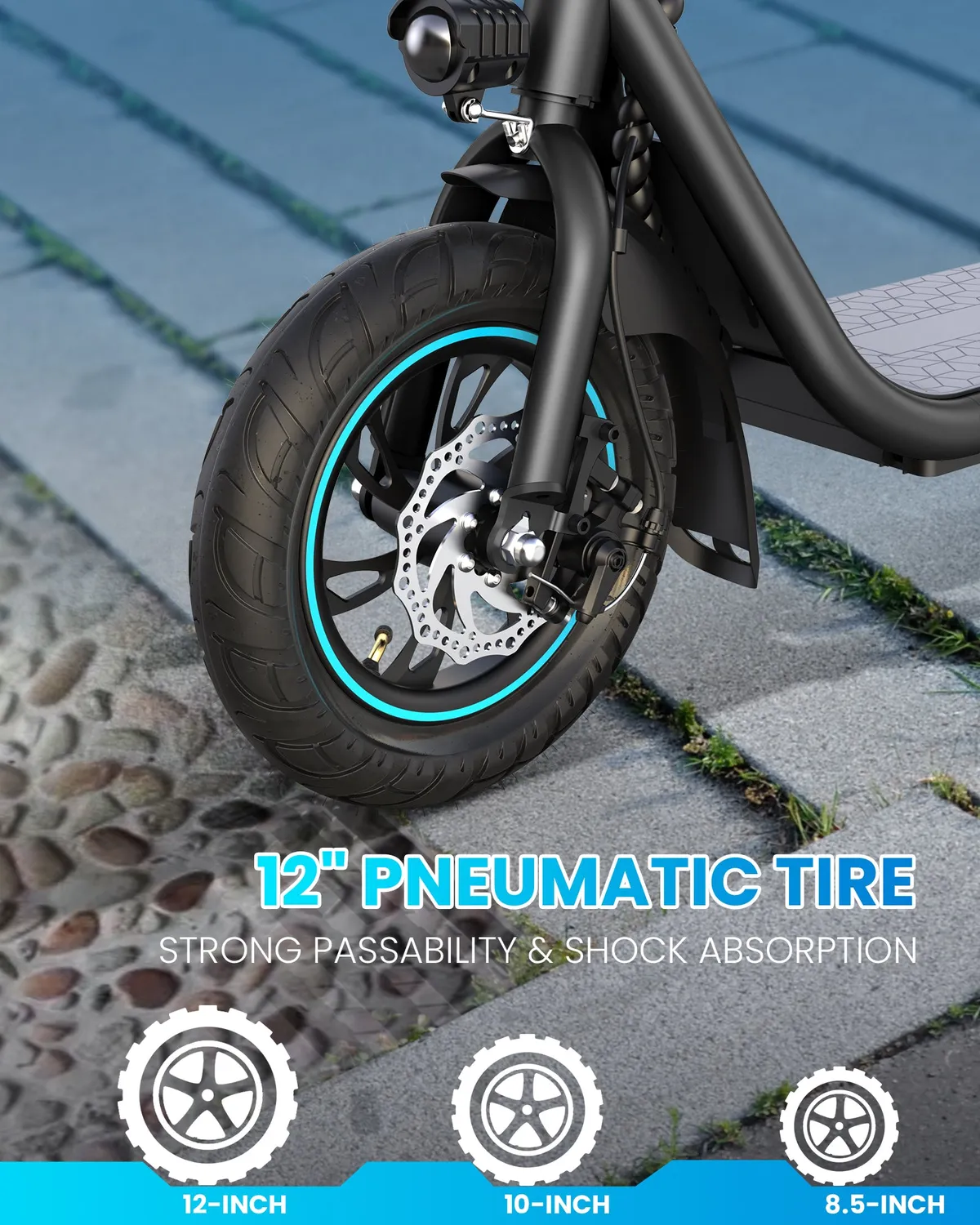Gyroor X2 trottinette électrique 12 pouces 550W noir 32 km