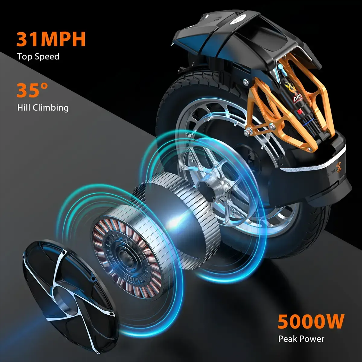 Kingsong S18 Pro+ gyroroue suspendue 110 km