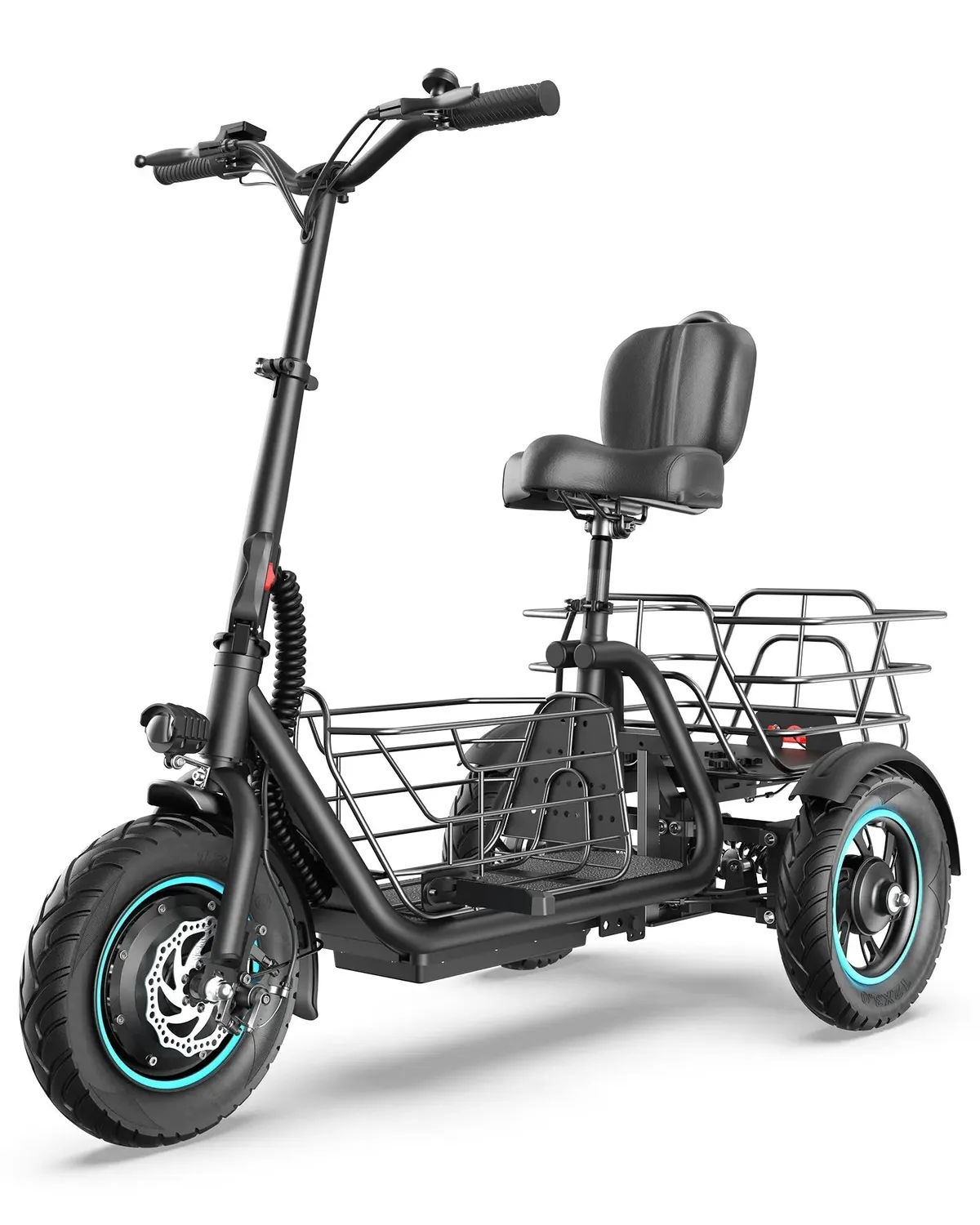 Gyroor C5 tricycle électrique 650 W panier 48 km