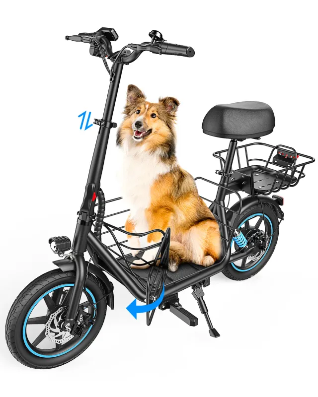 Gyroor trottinette électrique cargo panier 1000W