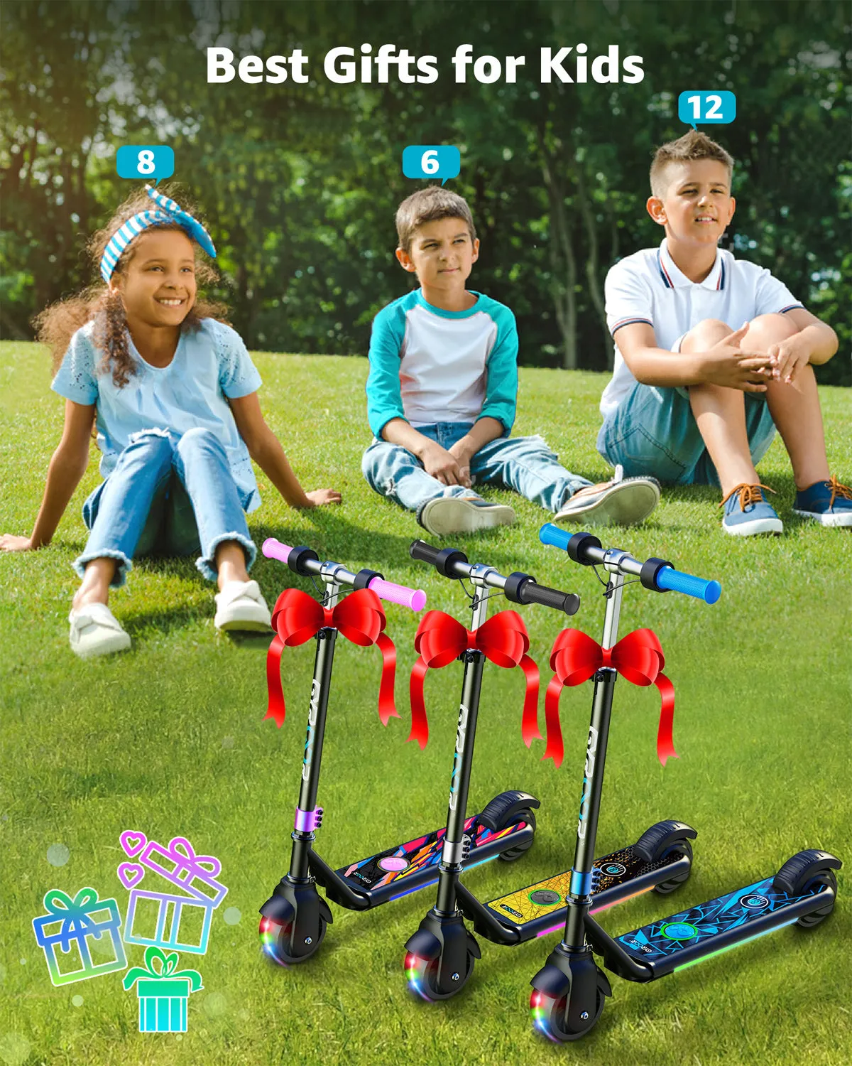 Gyroor H30 Max trottinette électrique enfant noir musique
