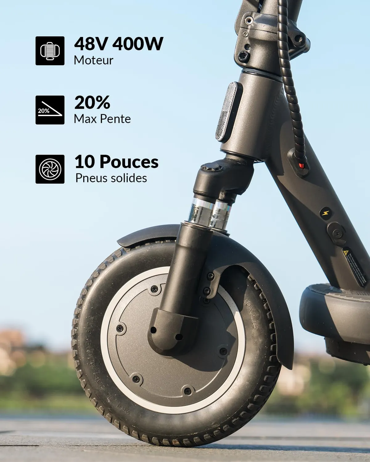 5th Wheel V40 Pro trottinette électrique 40 km 10 pouces