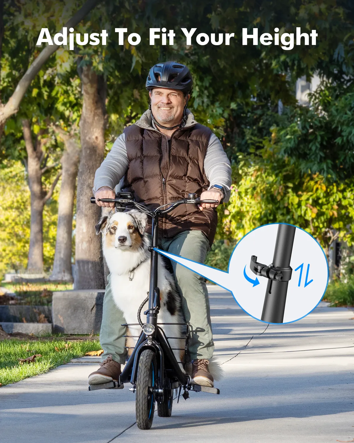 Gyroor trottinette électrique cargo panier 1000W