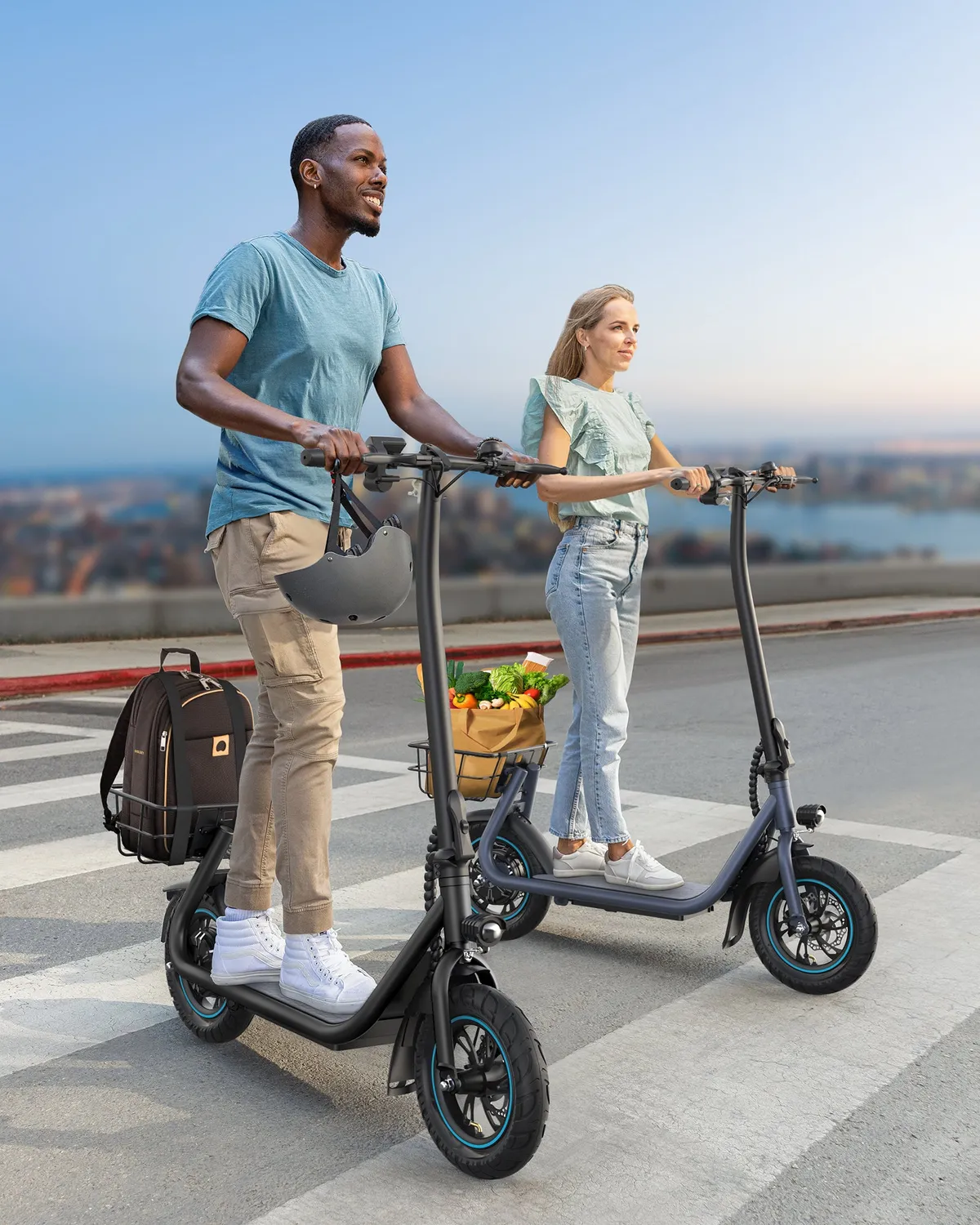 Gyroor X2 trottinette électrique 12 pouces 550W noir 32 km