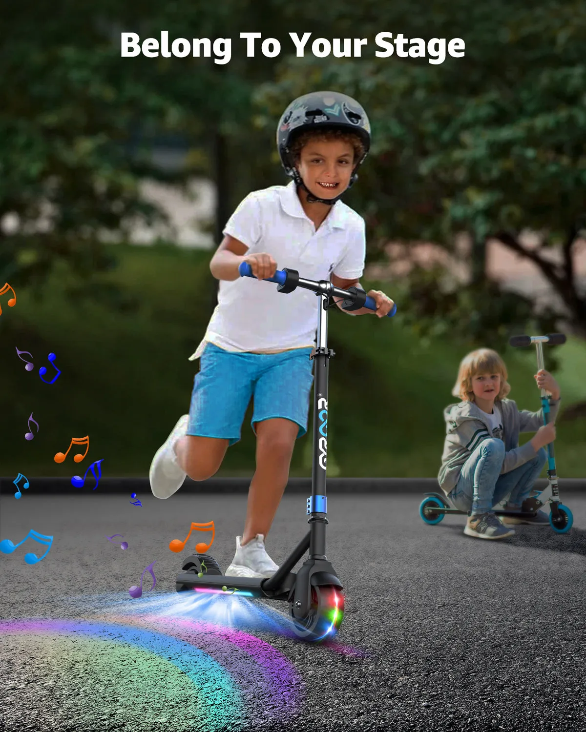 Gyroor H30 Max trottinette électrique enfant noir musique