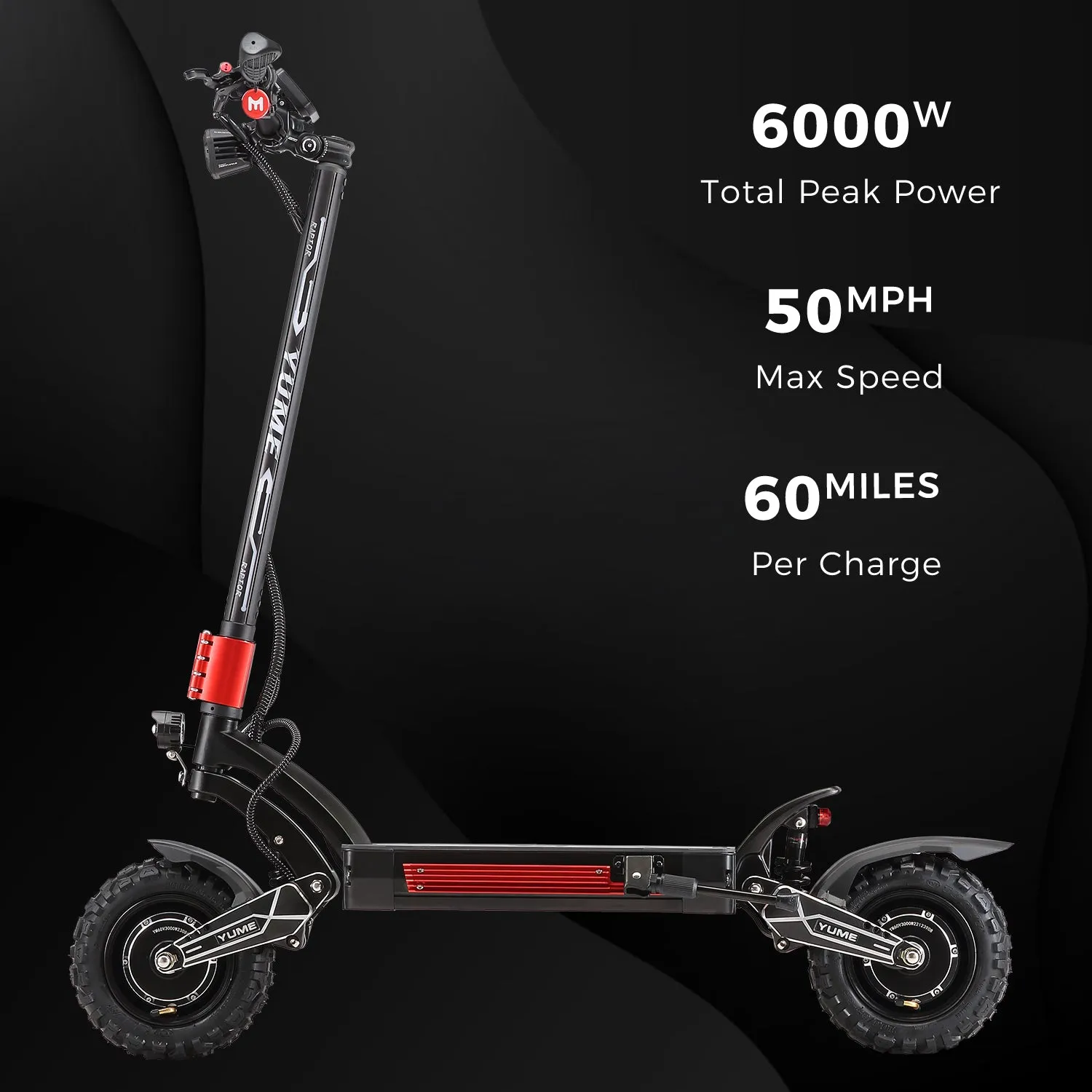 YUME Raptor 6000W trottinette électrique 60V 27Ah TT